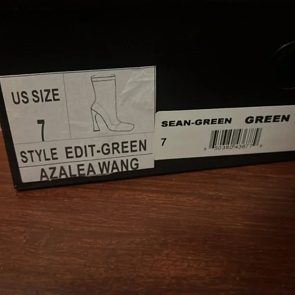 NWB!! ⭐️ Azalea Wang Neon Green Stretch Heeled Boots – Size 7 - Picture 5 of 5